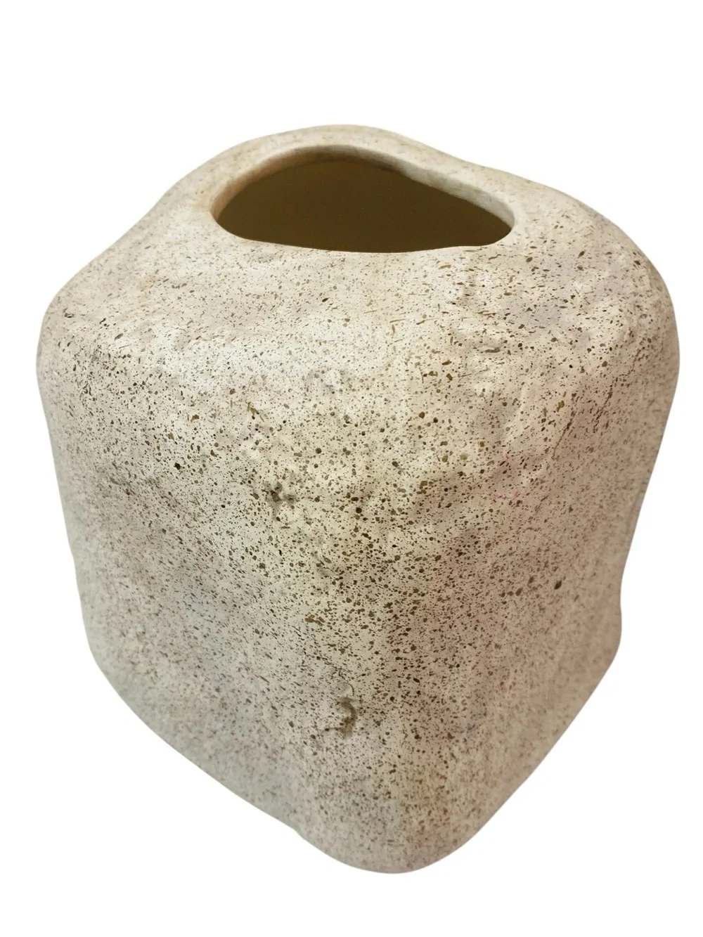 Ceramic Faux Stone Tissue Box Cover 6.5” x 6.5”